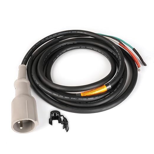 클럽 자동차 48V 충전기 코드 플러그 와이어 101828901 OEM 교체 3 미터 무거운 케이블 성형 방수 플러그