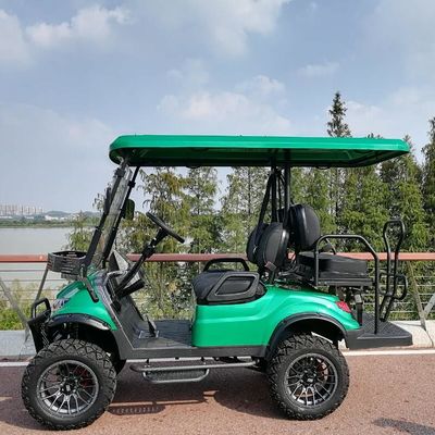 4 휠 디스크 브레이크 10 인치 TFT IP66 CARPlay 디스플레이 4인 골프 카트 Max140KM Max 28MPH 사냥 4석 전기 골프